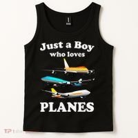 Just A Who Loves Planes Airplane Lover Tank Top thumb 2