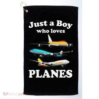 Just A Who Loves Planes Airplane Lover Golf Towel thumb 0