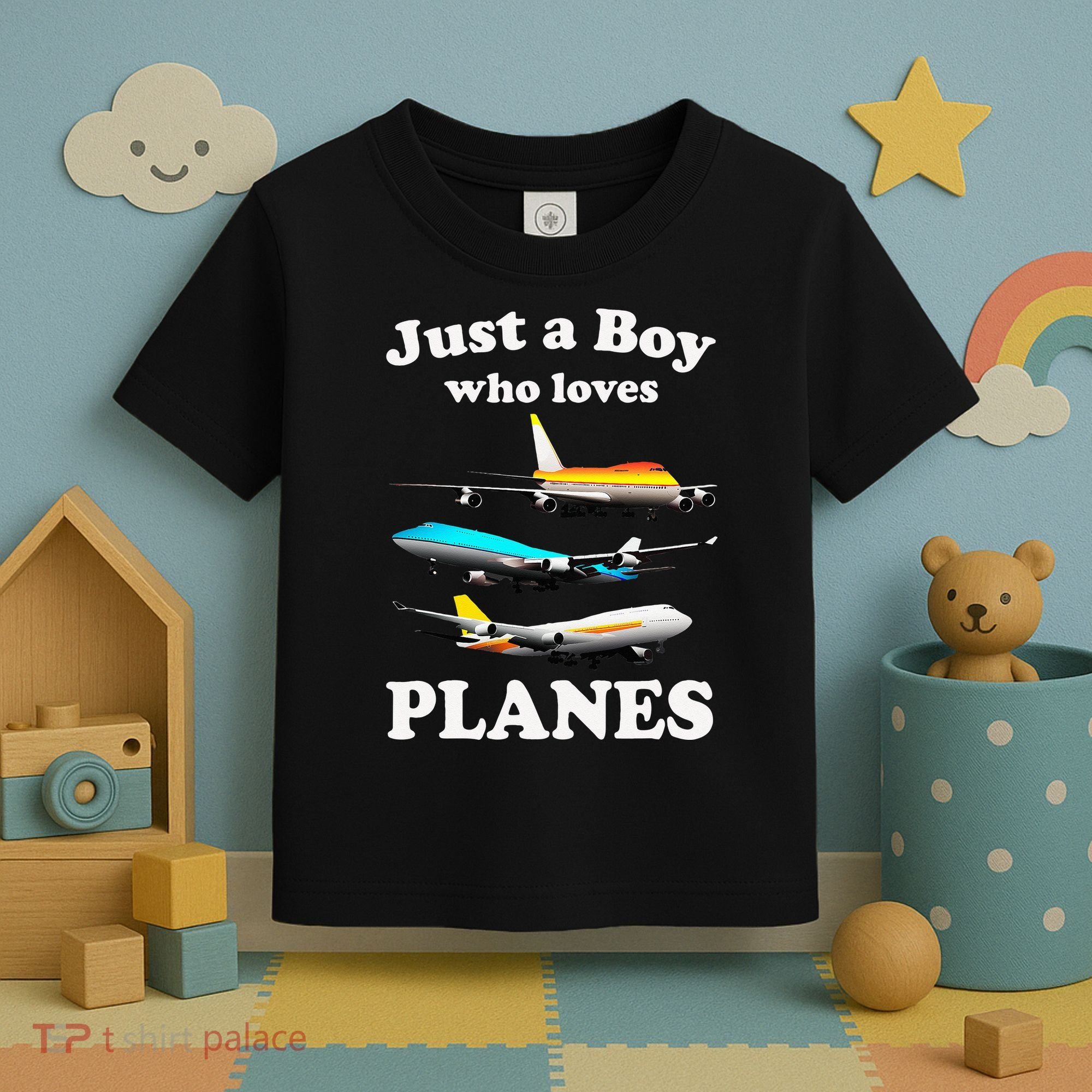 Just A Who Loves Planes Airplane Lover Toddler T-Shirt