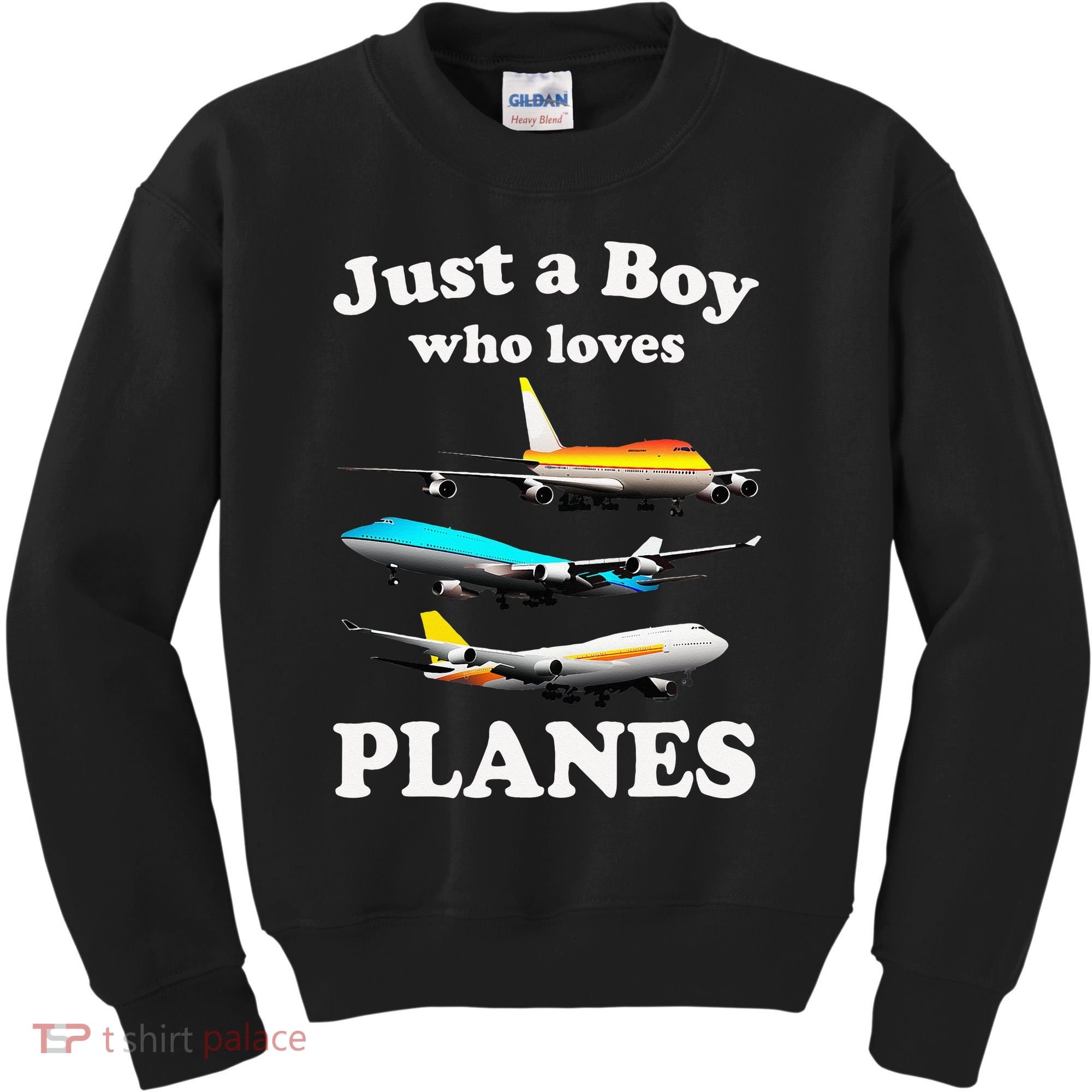 Just A Who Loves Planes Airplane Lover Kids Sweatshirt