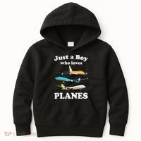 Just A Who Loves Planes Airplane Lover Kids Hoodie thumb 0