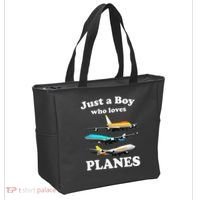Just A Who Loves Planes Airplane Lover Tote Bag thumb 2