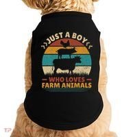 Just A Who Loves Farm Animals Lover Funny Doggie Tank thumb 0