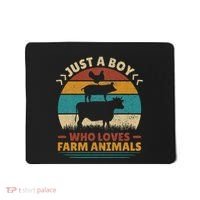 Just A Who Loves Farm Animals Lover Funny Mousepad thumb 0