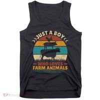Just A Who Loves Farm Animals Lover Funny Tank Top thumb 0