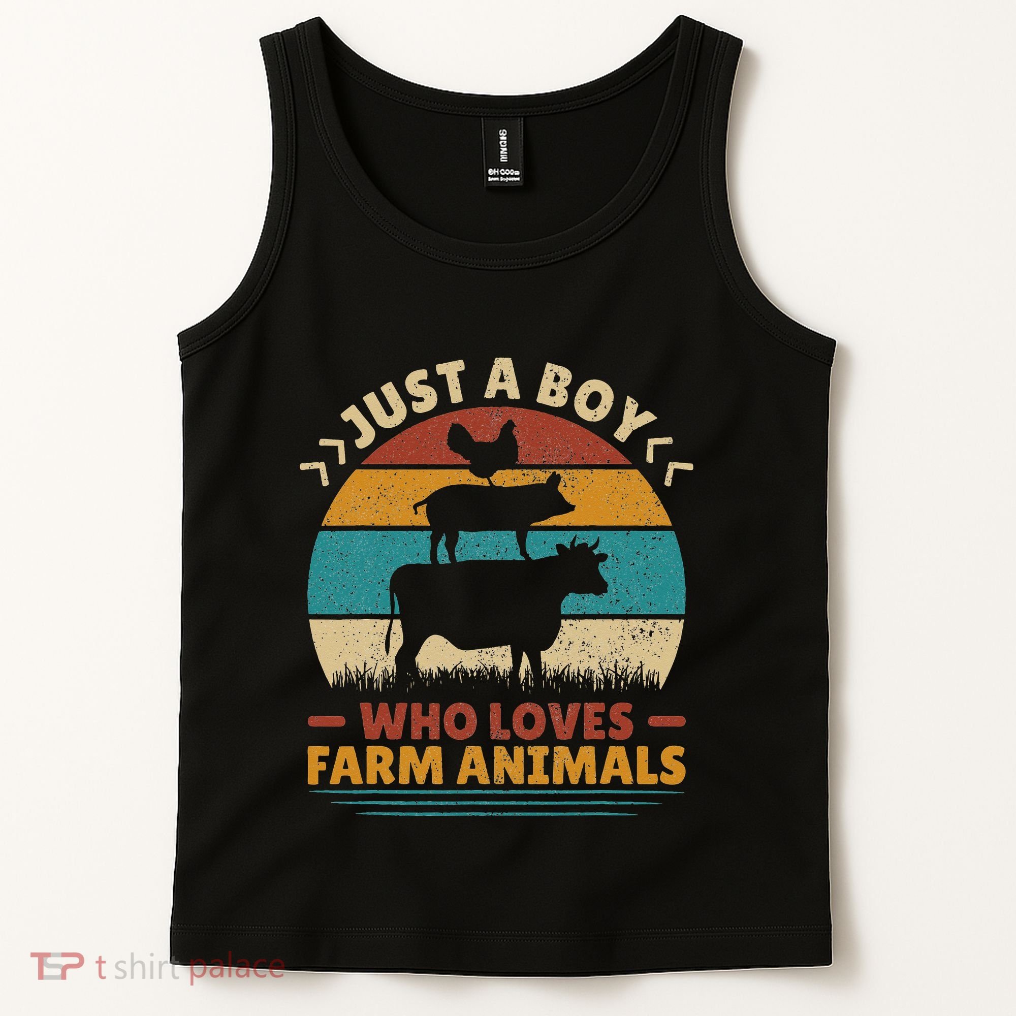 Just A Who Loves Farm Animals Lover Funny Tank Top