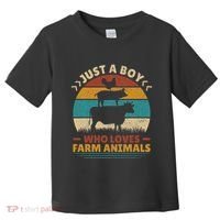 Just A Who Loves Farm Animals Lover Funny Toddler T-Shirt thumb 0