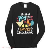 Just A Who Loves Chickens Farm Chicken Long Sleeve Shirt thumb 0