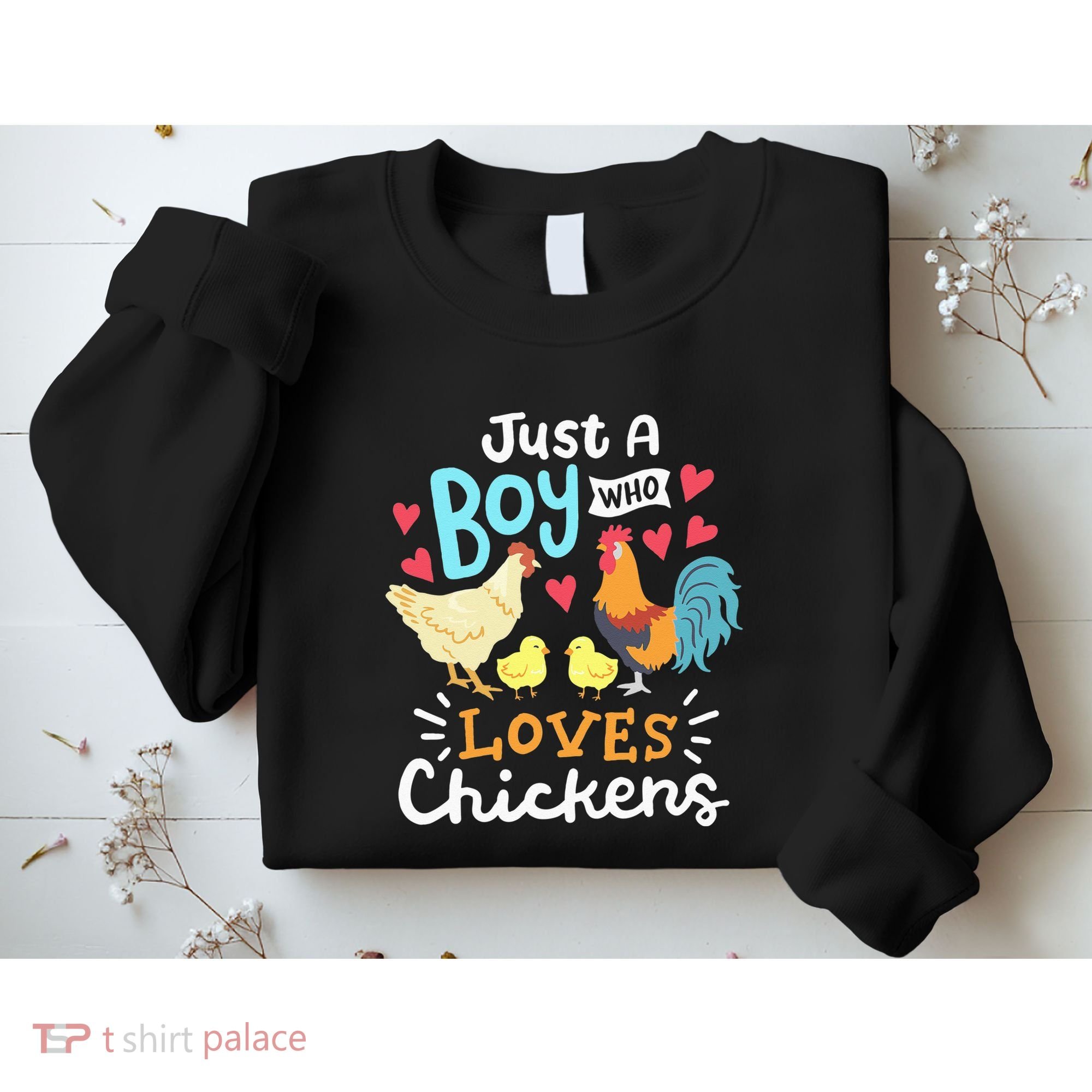 Just A Who Loves Chickens Farm Chicken Sweatshirt