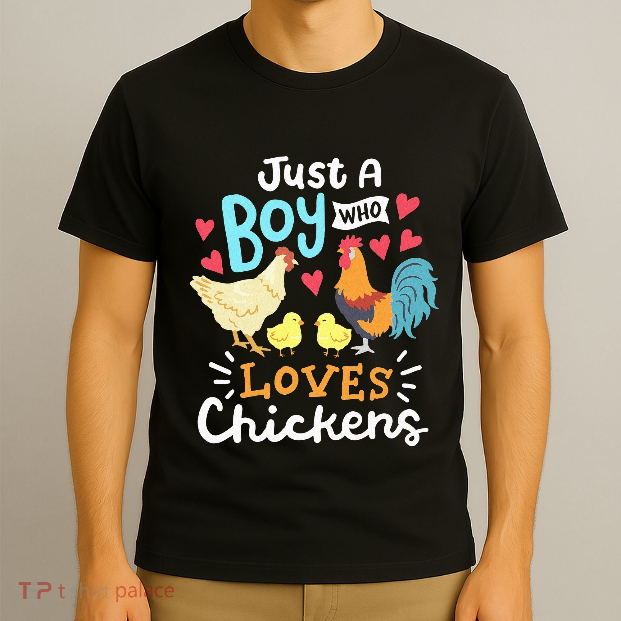Just A Who Loves Chickens Farm Chicken T-Shirt