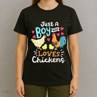 Just A Who Loves Chickens Farm Chicken T-Shirt thumb 4