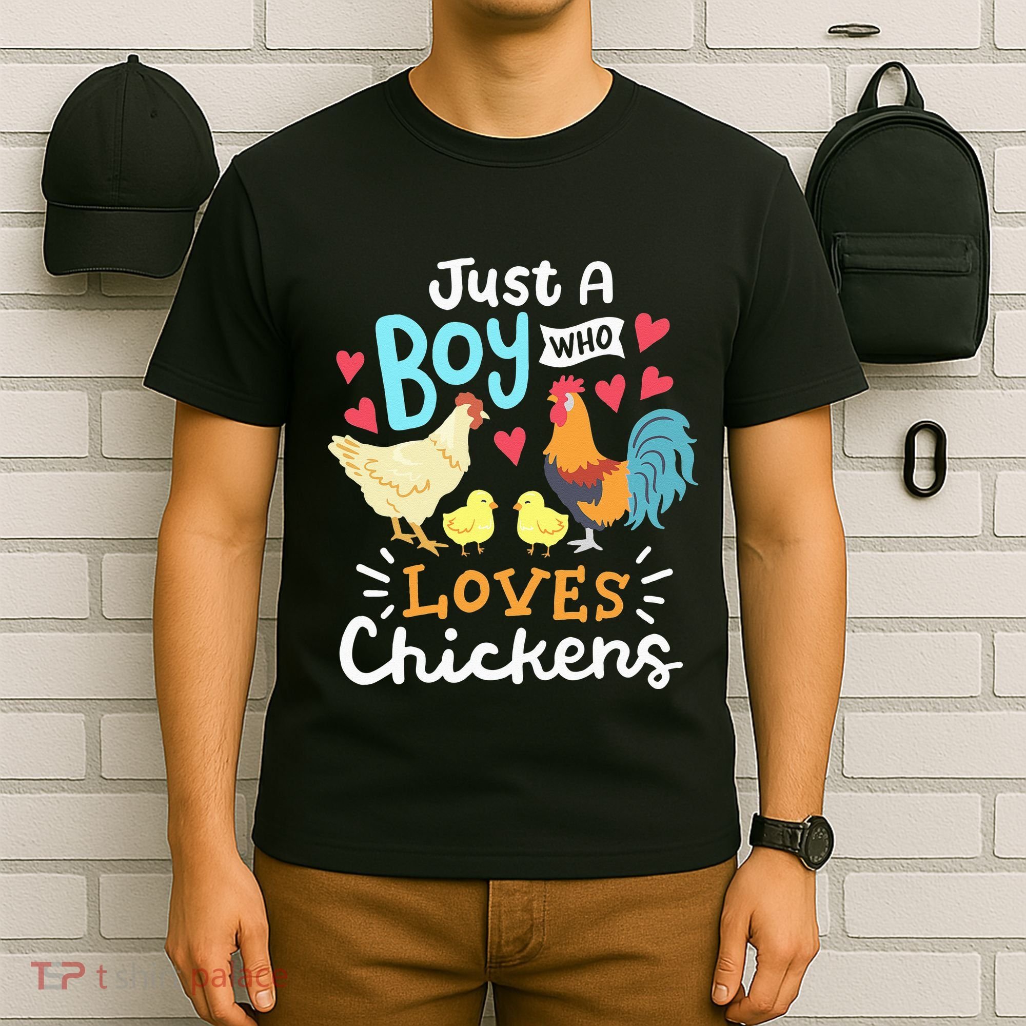 Just A Who Loves Chickens Farm Chicken T-Shirt