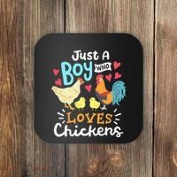 Just A Who Loves Chickens Farm Chicken Coaster thumb 0