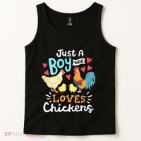 Just A Who Loves Chickens Farm Chicken Tank Top thumb 2