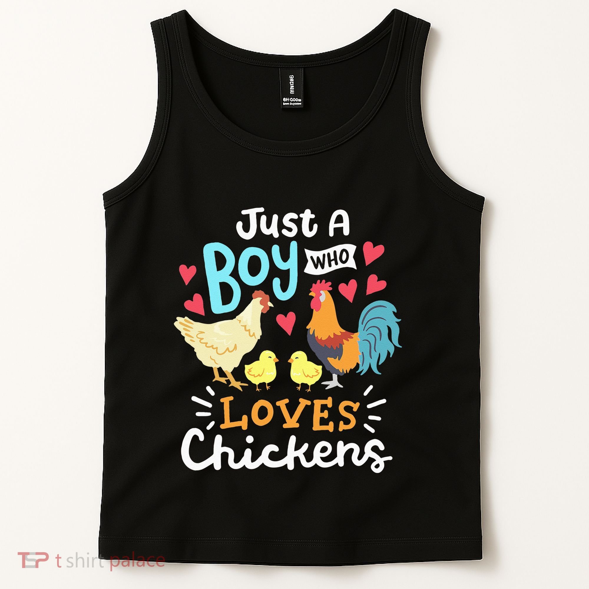 Just A Who Loves Chickens Farm Chicken Tank Top