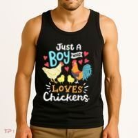 Just A Who Loves Chickens Farm Chicken Tank Top thumb 3