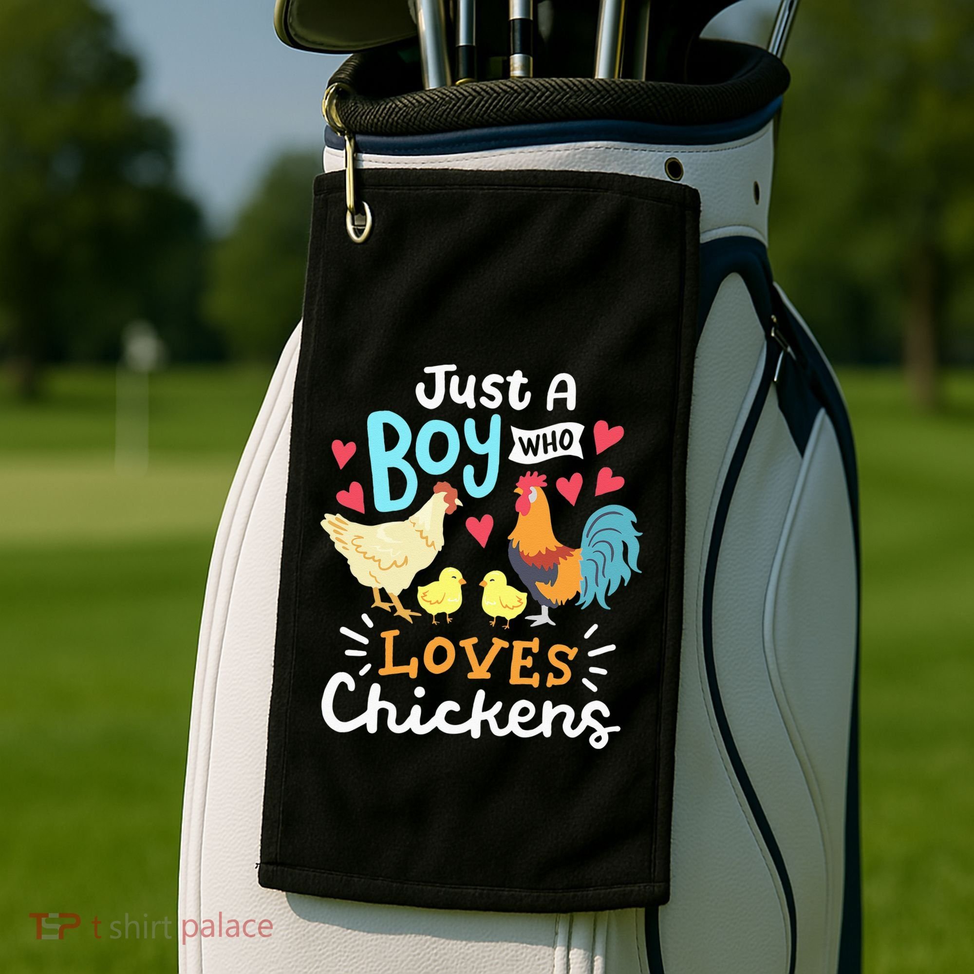 Just A Who Loves Chickens Farm Chicken Golf Towel