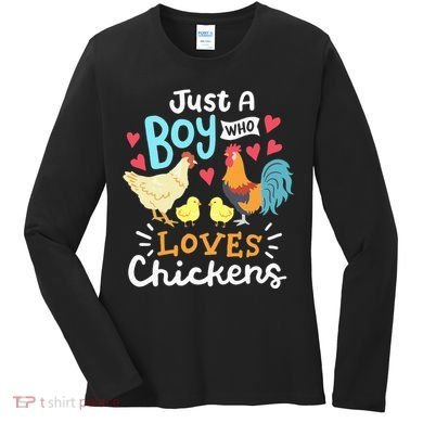 Just A Who Loves Chickens Farm Chicken Women's Long Sleeve Shirt