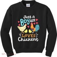 Just A Who Loves Chickens Farm Chicken Kids Sweatshirt thumb 0