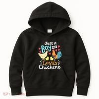 Just A Who Loves Chickens Farm Chicken Kids Hoodie thumb 0