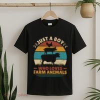 Just A Who Loves Farm Funny Animals Lover T-Shirt thumb 2