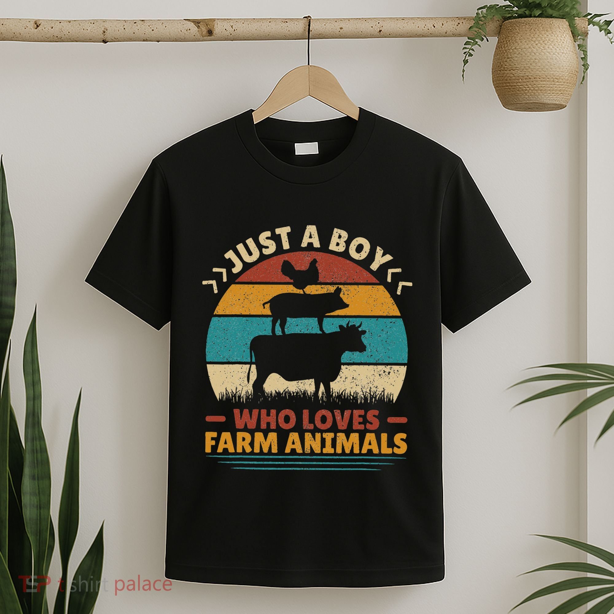 Just A Who Loves Farm Funny Animals Lover T-Shirt