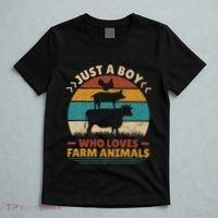Just A Who Loves Farm Funny Animals Lover T-Shirt thumb 5