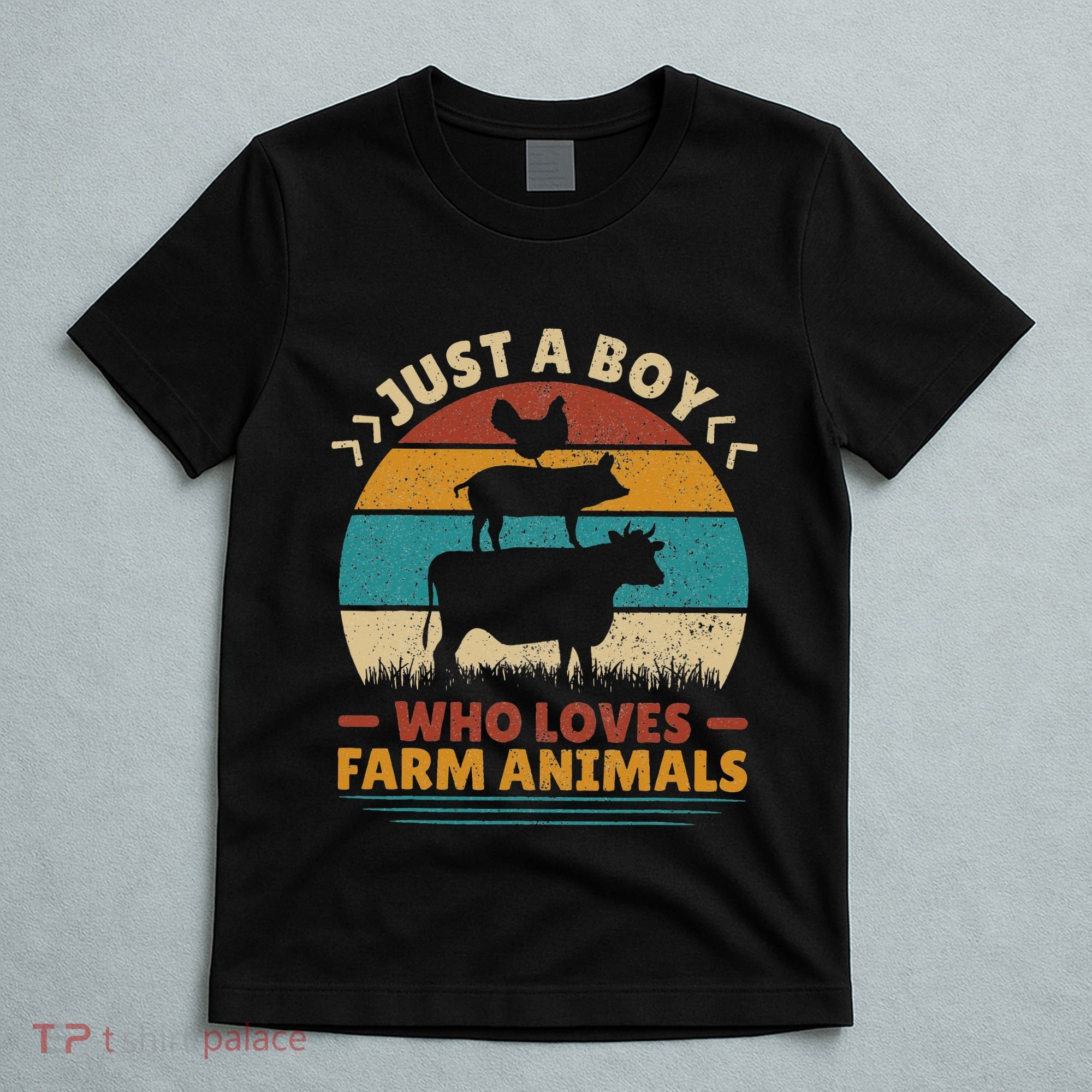 Just A Who Loves Farm Funny Animals Lover T-Shirt