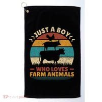 Just A Who Loves Farm Funny Animals Lover Golf Towel thumb 0