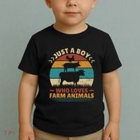 Just A Who Loves Farm Funny Animals Lover Toddler T-Shirt thumb 2
