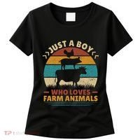 Just A Who Loves Farm Funny Animals Lover Women's T-Shirt thumb 0