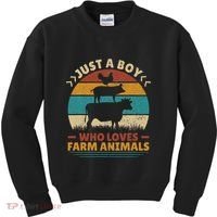 Just A Who Loves Farm Funny Animals Lover Kids Sweatshirt thumb 0