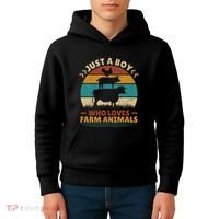 Just A Who Loves Farm Funny Animals Lover Kids Hoodie thumb 4