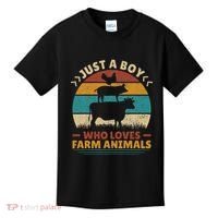 Just A Who Loves Farm Funny Animals Lover Kids T-Shirt thumb 0