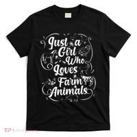 Just a Who Loves Farm Animals Cows Pigs Goats Lover T-Shirt thumb 0