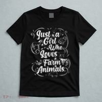 Just a Who Loves Farm Animals Cows Pigs Goats Lover T-Shirt thumb 5