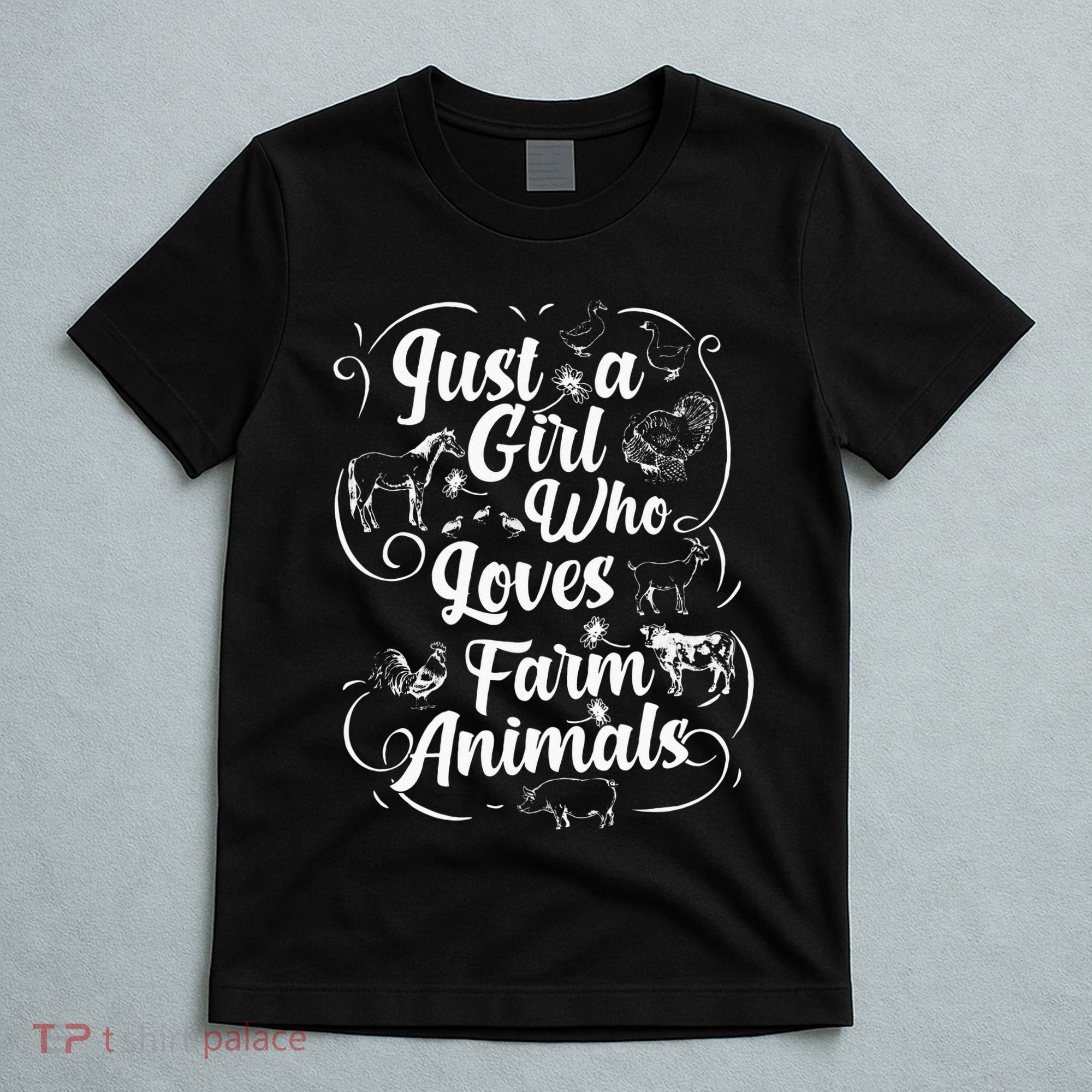 Just a Who Loves Farm Animals Cows Pigs Goats Lover T-Shirt