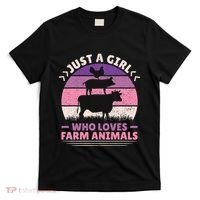 Just A Who Loves Farm Animals Lover  Farmer T-Shirt thumb 0