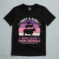 Just A Who Loves Farm Animals Lover  Farmer T-Shirt thumb 5