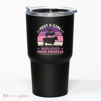 Just A Who Loves Farm Animals Lover  Farmer Tumbler thumb 0