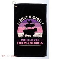 Just A Who Loves Farm Animals Lover  Farmer Golf Towel thumb 0
