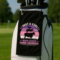 Just A Who Loves Farm Animals Lover  Farmer Golf Towel thumb 2