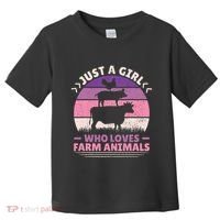 Just A Who Loves Farm Animals Lover  Farmer Toddler T-Shirt thumb 0