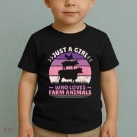 Just A Who Loves Farm Animals Lover  Farmer Toddler T-Shirt thumb 2