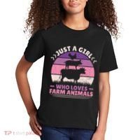 Just A Who Loves Farm Animals Lover  Farmer Kids T-Shirt thumb 2