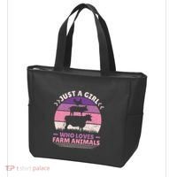 Just A Who Loves Farm Animals Lover  Farmer Tote Bag thumb 3