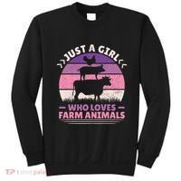 Just A Who Loves Farm funny Animals Lover Sweatshirt thumb 0