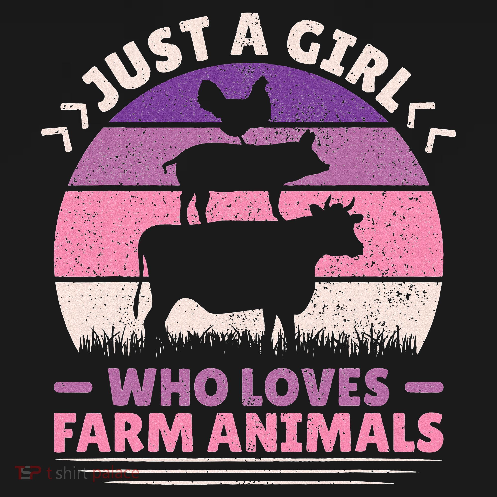 Just A Who Loves Farm funny Animals Lover Women's Hoodie
