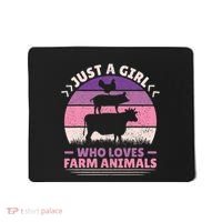 Just A Who Loves Farm funny Animals Lover Mousepad thumb 0