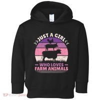Just A Who Loves Farm funny Animals Lover Toddler Hoodie thumb 0